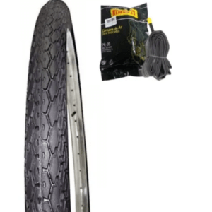 Pneu Aro 26x1.1/2x2 (50-584) Manga Turbo Pirelli + Câmara de Ar