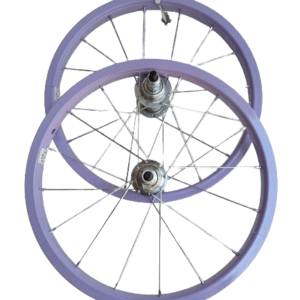 Par de Roda Aro 16 Montada Lilas (Com Catraca)