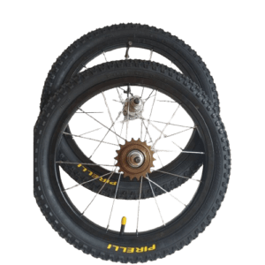 Par de Roda Aro 16 Completo Preto(Com Catraca)