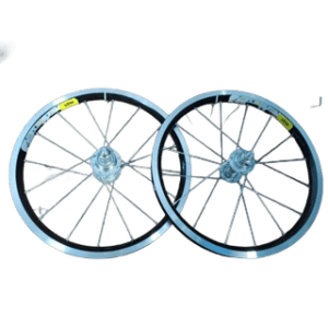 Par de Roda Aro Aero 16 Montada Preto (Com Catraca)
