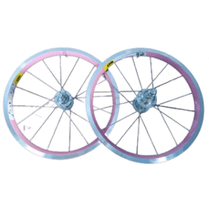 Par de Roda Aro Aero 16 Montada Rosa (Com Catraca)
