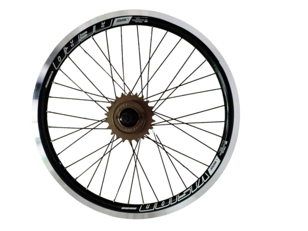 Par de Rodas Aro 20 Aero Montada Preto(Com Catraca) - Image 5