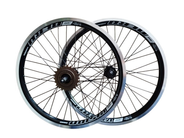 Par de Rodas Aro 20 Aero Montada Preto(Com Catraca) - Image 2